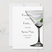 Martini Cocktails Einladungvorlage Einladung (Rückseite)