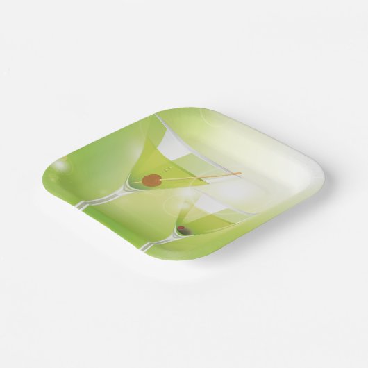 Martini Cocktails Paper Teller (Gewinkelt)