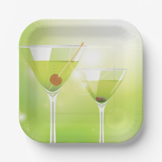Martini Cocktails Paper Teller (Vorderseite)