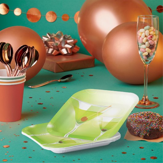 Martini Cocktails Paper Teller