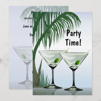 Martini Cocktails Party Tropische Einladung