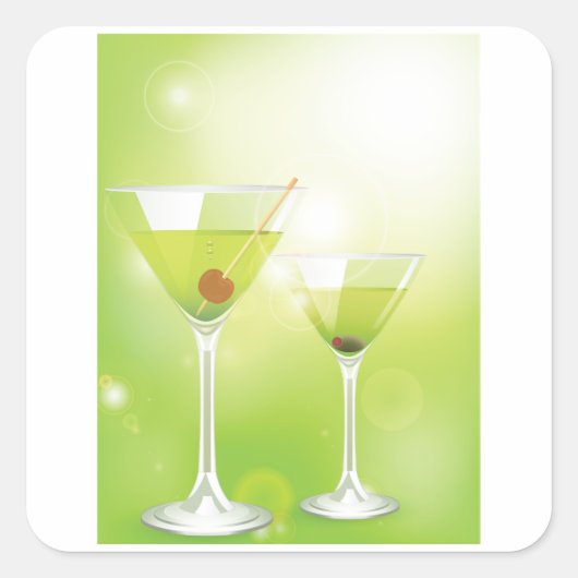 Martini Cocktails Stickers (Vorderseite)