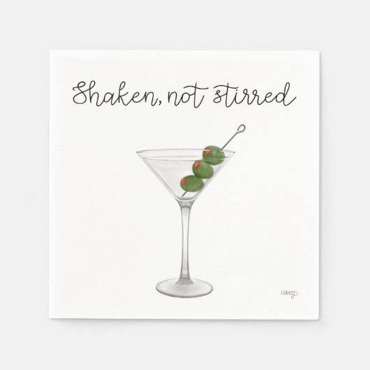 Martini-Cocktailservietten Serviette (Vorderseite)