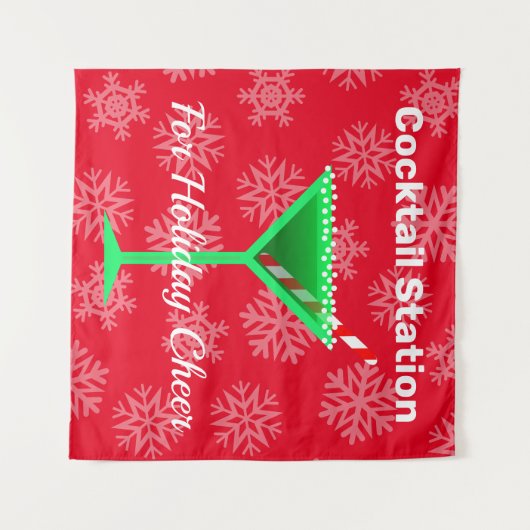 Martini-Cocktailstation Wandteppich (Vorderseite (Horizontal))