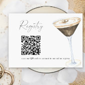 Martini Coffee QR Code Brautparty Register Begleitkarte