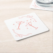 Martini Cool Girl Untersetzer (angewinkelt)