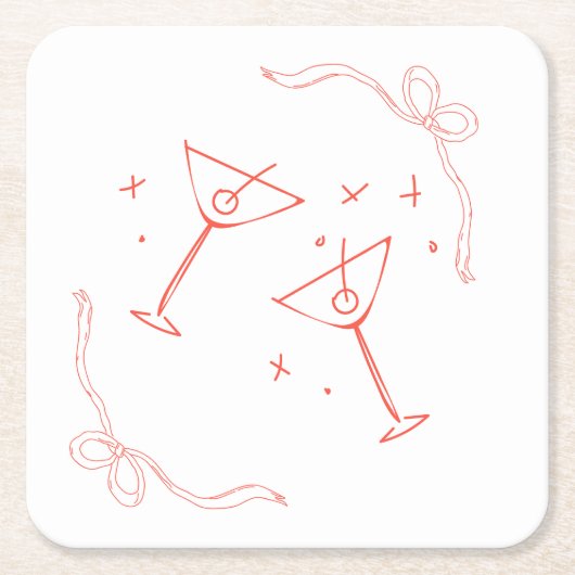 Martini Cool Girl Untersetzer (Vorderseite)