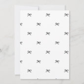 Martini Coquette Bow Brautparty Einladung (Rückseite)