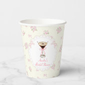 Martini Coquette Bow Brautparty Paper Cups Pappbecher (Rückseite)
