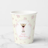 Martini Coquette Bow Brautparty Paper Cups Pappbecher (Vorderseite)