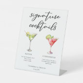 Martini Cosmopolitan Signature Cocktails Menü Sockelschild (Vorderseite)