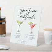 Martini Cosmopolitan Signature Cocktails Menü Sockelschild (In SItu)