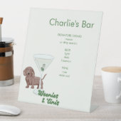 Martini & Dackel Bar Pedestal Zeichen Sockelschild (In Situ)