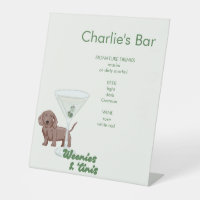 Martini & Dackel Bar Pedestal Zeichen