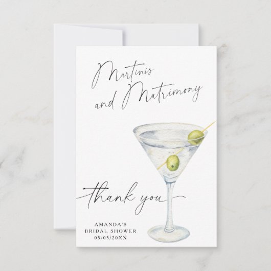Martini Danke Brautparty (Vorderseite)