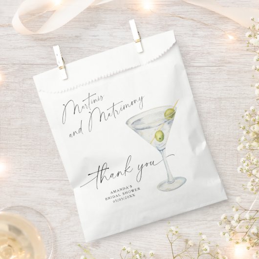 Martini Danke Brautparty Geschenktütchen (Ausgeschnitten)
