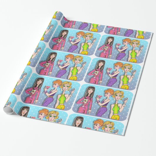 Martini Divas GESCHENKPAPIER (Ungerollt)