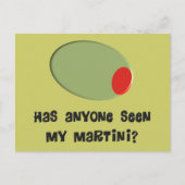 Martini Drinkers T - Shirt und Geschenke Olivendes Postkarte (Vorderseite)