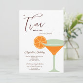 Martini Ein bisschen älterer grüner Martini Einladung (Stehend Vorderseite)