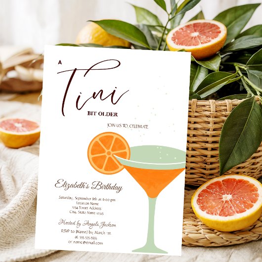 Martini Ein bisschen älterer grüner Martini Einladung