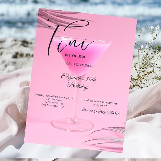 Martini Ein Tini bisschen älter  30. Geburtstag Einladung