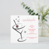 Martini-Einladung Einladung (Stehend Vorderseite)