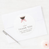 Martini Espresso Bogen Brautparty Danke Runder Aufkleber (Umschlag)