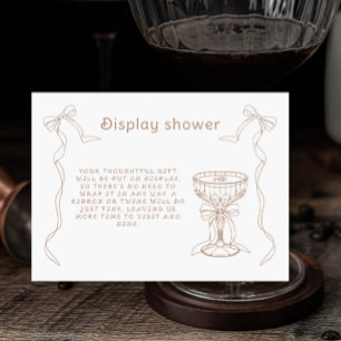 Martini Espresso Brautdisplay Dusche Begleitkarte