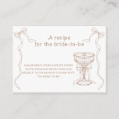 Martini Espresso Brautparty Rezept Begleitkarte (Vorderseite)