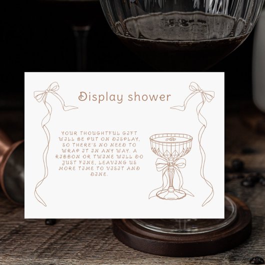 Martini Espresso Bridal Display Dusche Begleitkarte