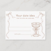 Martini Espresso Ihr Date Brautparty Begleitkarte (Vorderseite)