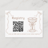 Martini Espresso QR Code Brautparty Register Begleitkarte (Vorderseite)
