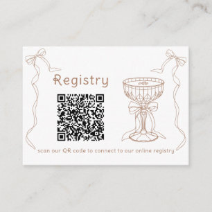 Martini Espresso QR Code Brautparty Register Begleitkarte