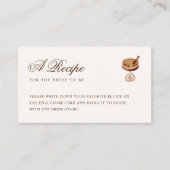 Martini Espresso Recipe Request Brautparty Begleitkarte (Vorderseite)