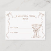 Martini Espresso Wie viele Bows Bridal Spiel Begleitkarte (Vorderseite)