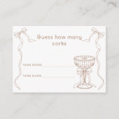 Martini Espresso Wie viele Korks Bridal-Spiel Begleitkarte (Vorderseite)