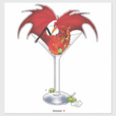 Martini Fantasy Red Dragon Aufkleber (Blatt)
