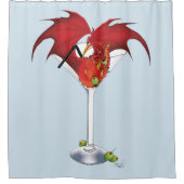 Martini Fantasy Red Dragon Duschvorhang (Vorderseite)