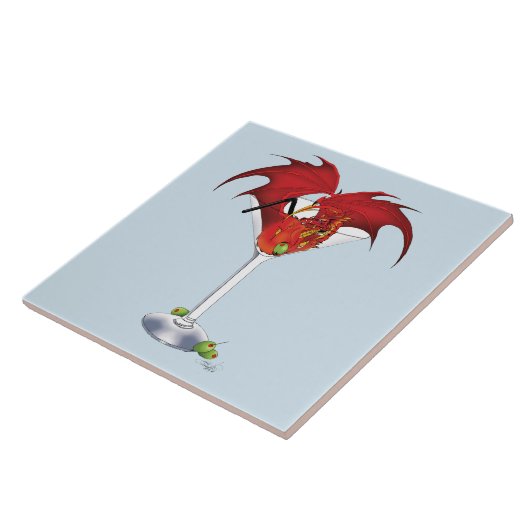 Martini Fantasy Red Dragon Fliese (Seite)