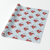 Martini Fantasy Red Dragon Geschenkpapier (Ungerollt)