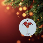 Martini Fantasy Red Dragon Keramik Ornament