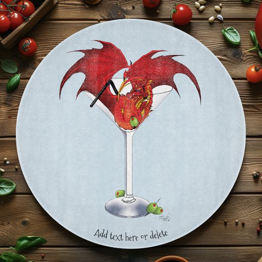 Martini Fantasy Red Dragon Schneidebrett