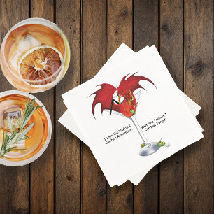 Martini Fantasy Red Dragon Serviette