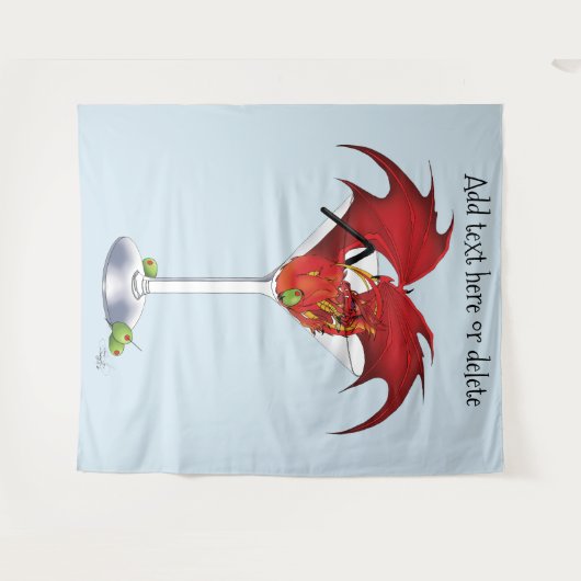 Martini Fantasy Red Dragon Wandteppich (Vorderseite (Horizontal))