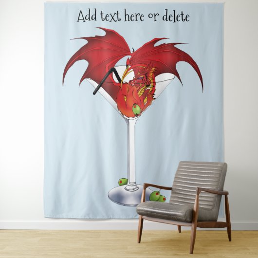 Martini Fantasy Red Dragon Wandteppich (Beispiel)