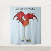 Martini Fantasy Red Dragon Wandteppich (Vorderseite)