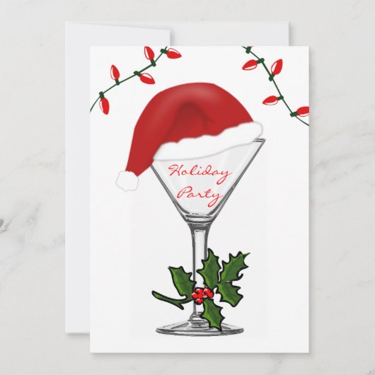 Martini Festivals Moderne Weihnachtsfeier Einladung (Vorderseite)