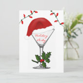 Martini Festivals Moderne Weihnachtsfeier Einladung (Stehend Vorderseite)