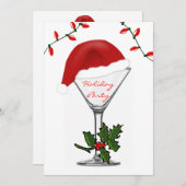 Martini Festivals Moderne Weihnachtsfeier Einladung (Vorne/Hinten)