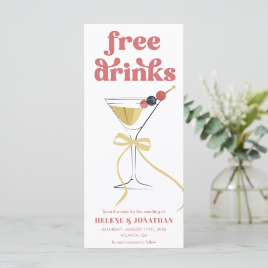 Martini Free Drinks Elegante Hochzeiten Save the D (Stehend Vorderseite)